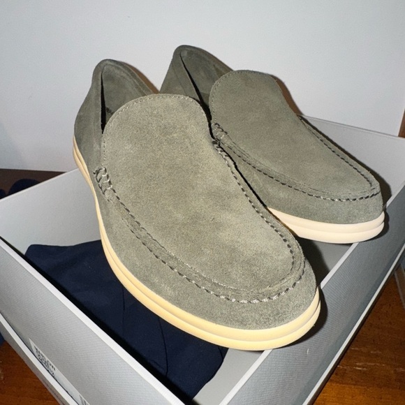 NEW Johnston & Murphy Men's Suede Loafers Marlow - Olive Green Size 8.5 - Picture 1 of 8